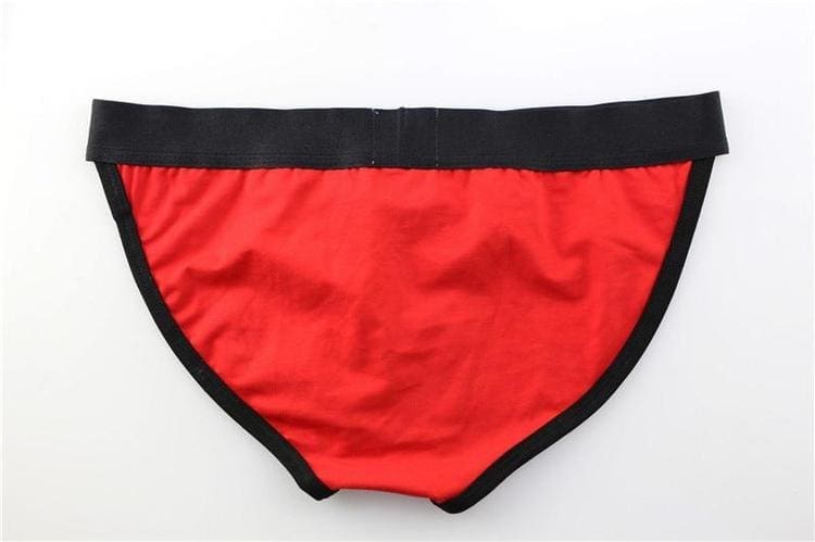 Slip Homme En Latex Avec Nez D'éléphant - Taille Basse, Sans Couture, Pour Usage Sensuel (2XL Rouge)
